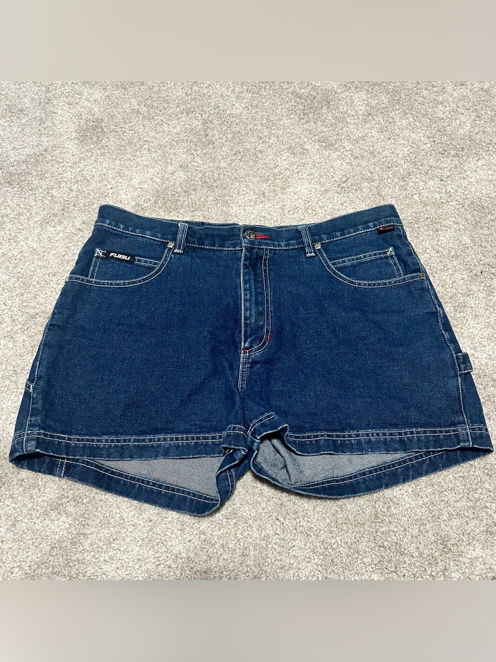 Women’s Y2K Fubu Denim Carpenter Shorts Size 13/14